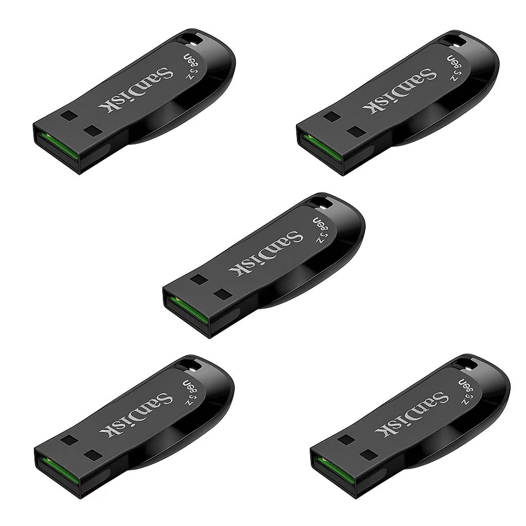 فلش مموری سن دیسک مدل Ultra Shift ظرفیت 32 گیگابایت با رابط USB 3.2 بسته 5 عددی