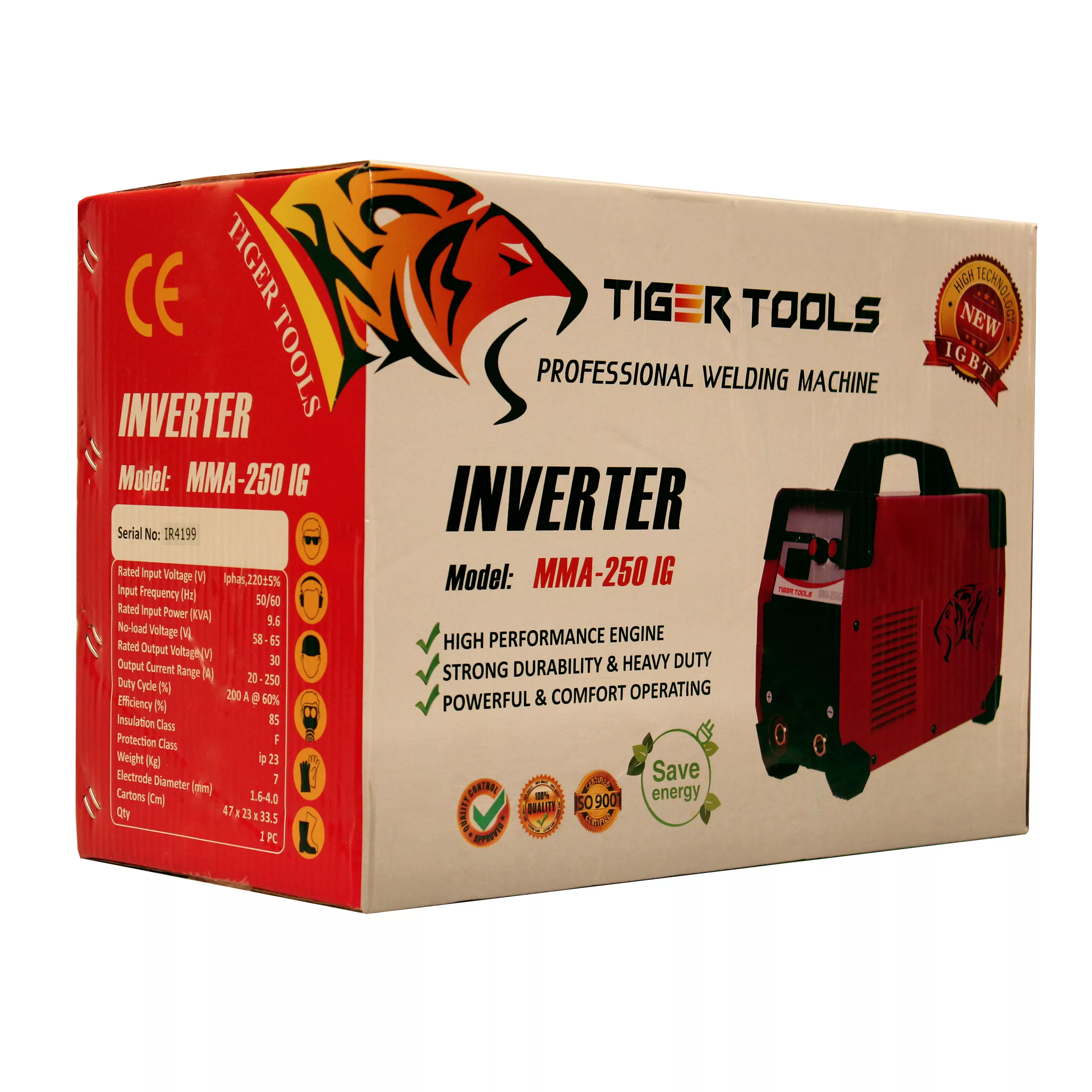 دستگاه جوش 250 آمپر تایگر تولز مدل 250IG