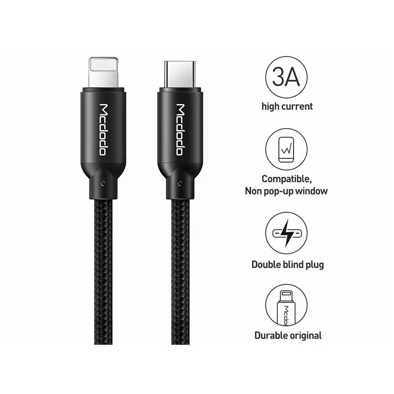 شارژر دیواری مک دودو مدل CH-7171 به همراه کابل تبدیل لایتنینگ