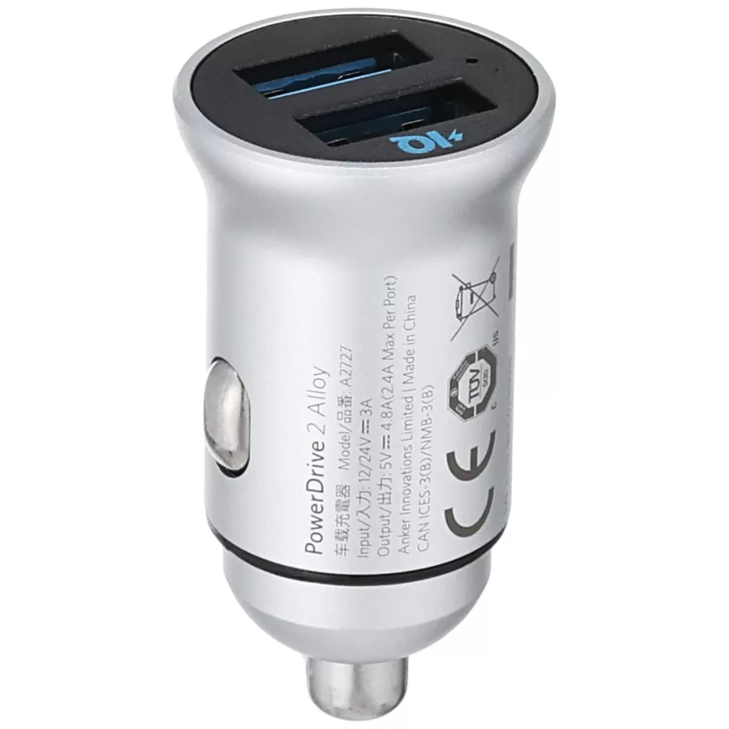 شارژر فندکی انکر مدل A2727 Powerdrive2 Alloy