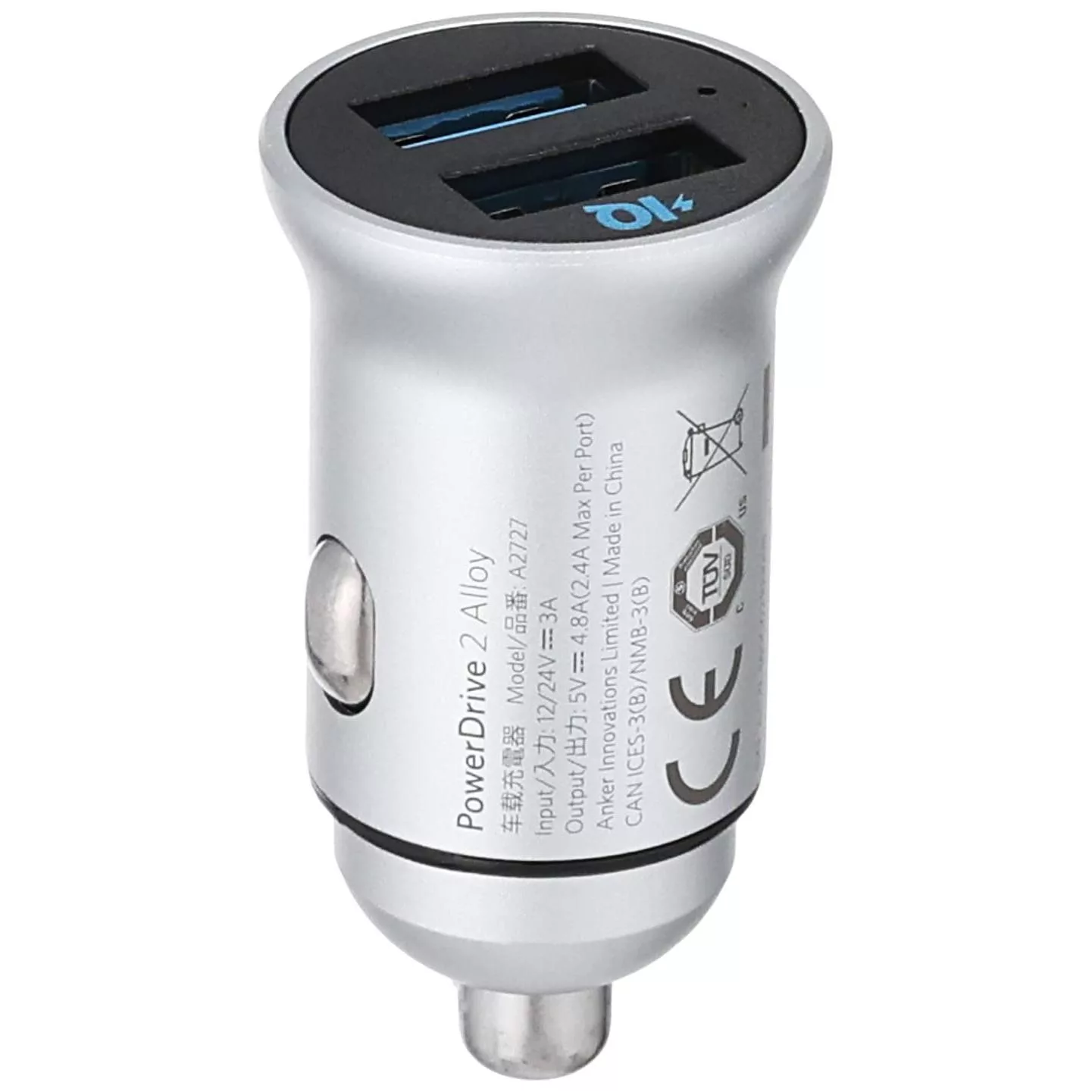 شارژر فندکی انکر مدل A2727 Powerdrive2 Alloy