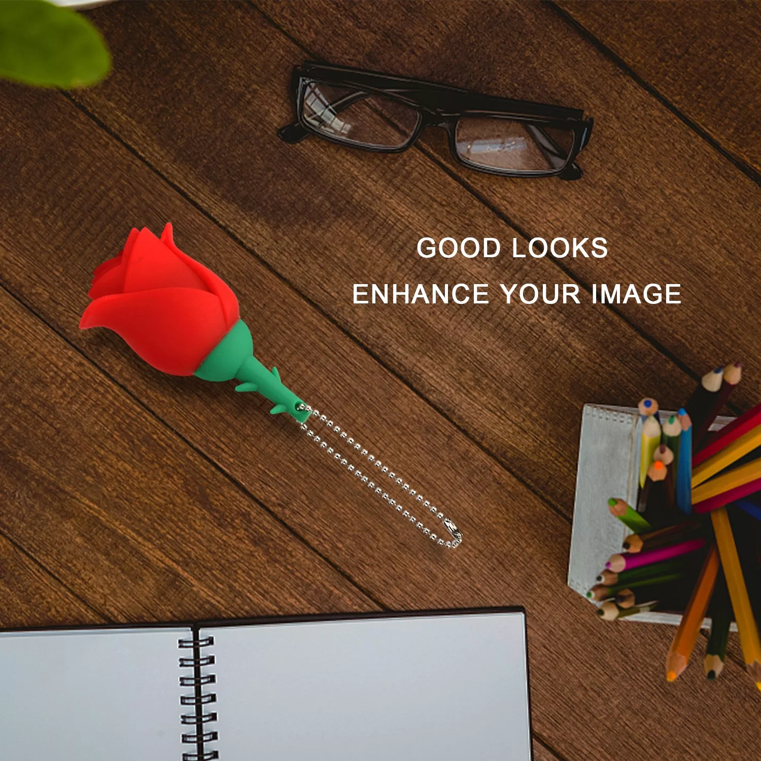 فلش مموری پرلیت یو اس بی طرح گل رز مدل UP-17 ظرفیت 128گیگابایت