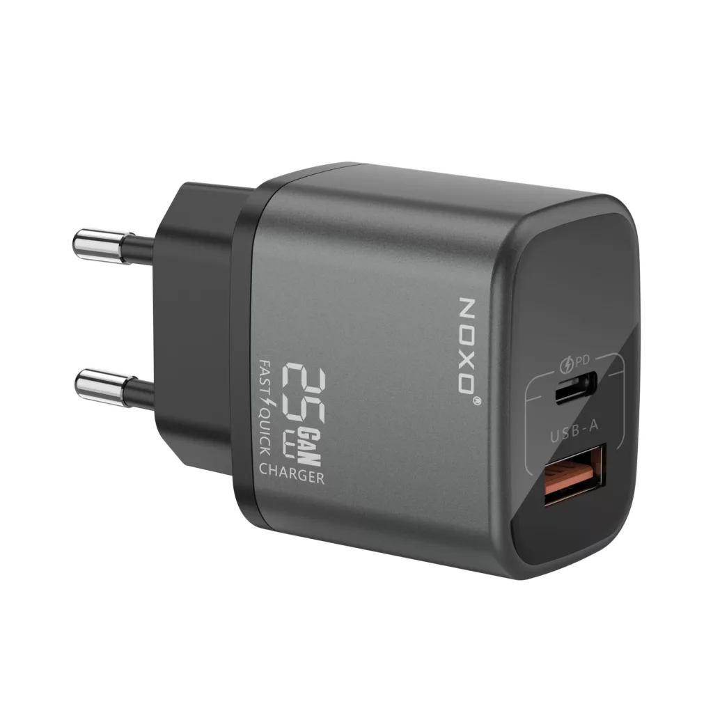 شارژر دیواری ۲۵ وات دو پورت نوکسو مدل  CHN-P-1