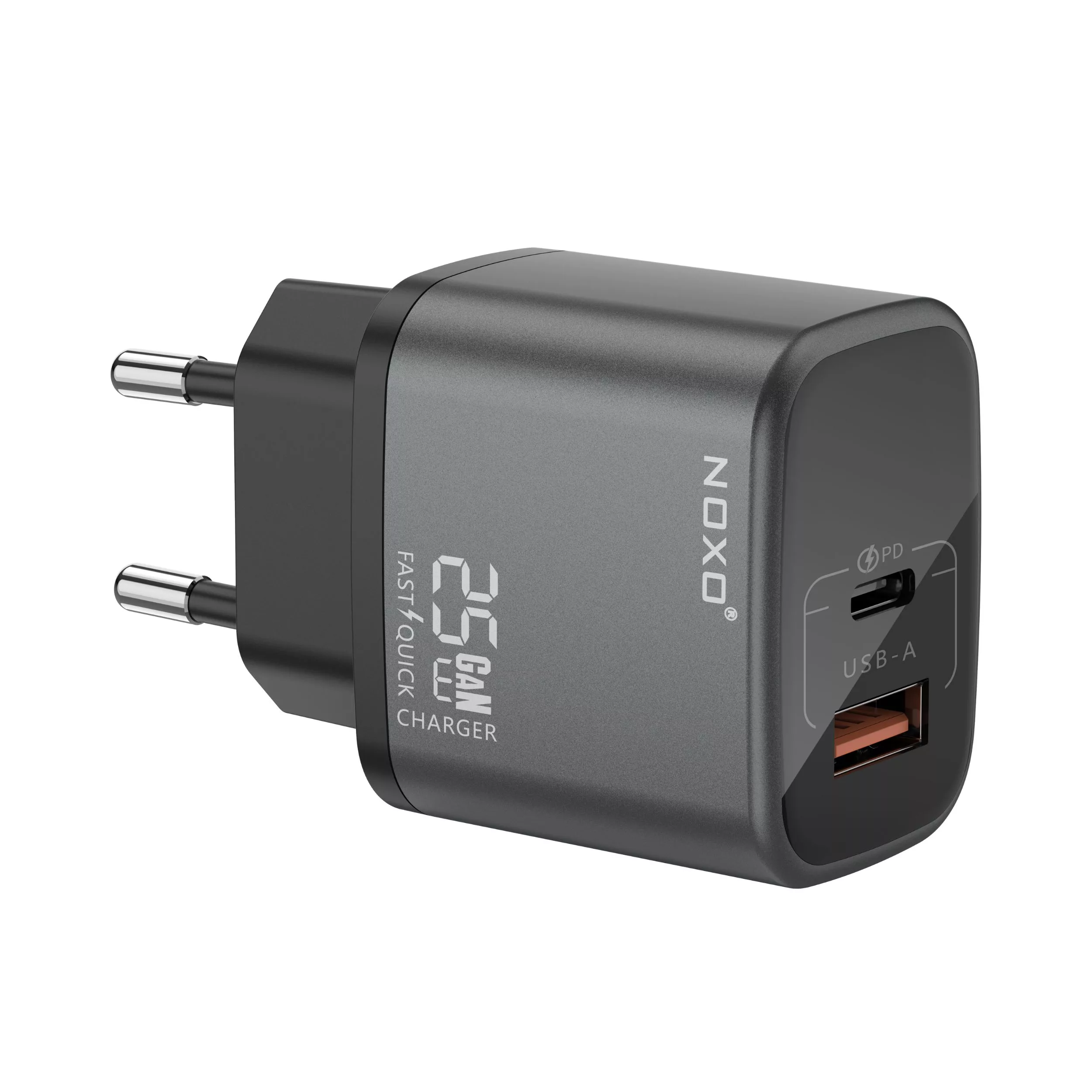 شارژر دیواری ۲۵ وات دو پورت نوکسو مدل CHN-P-1 شارژر دیواری ۲۵ وات دو پورت نوکسو مدل CHN-P-1