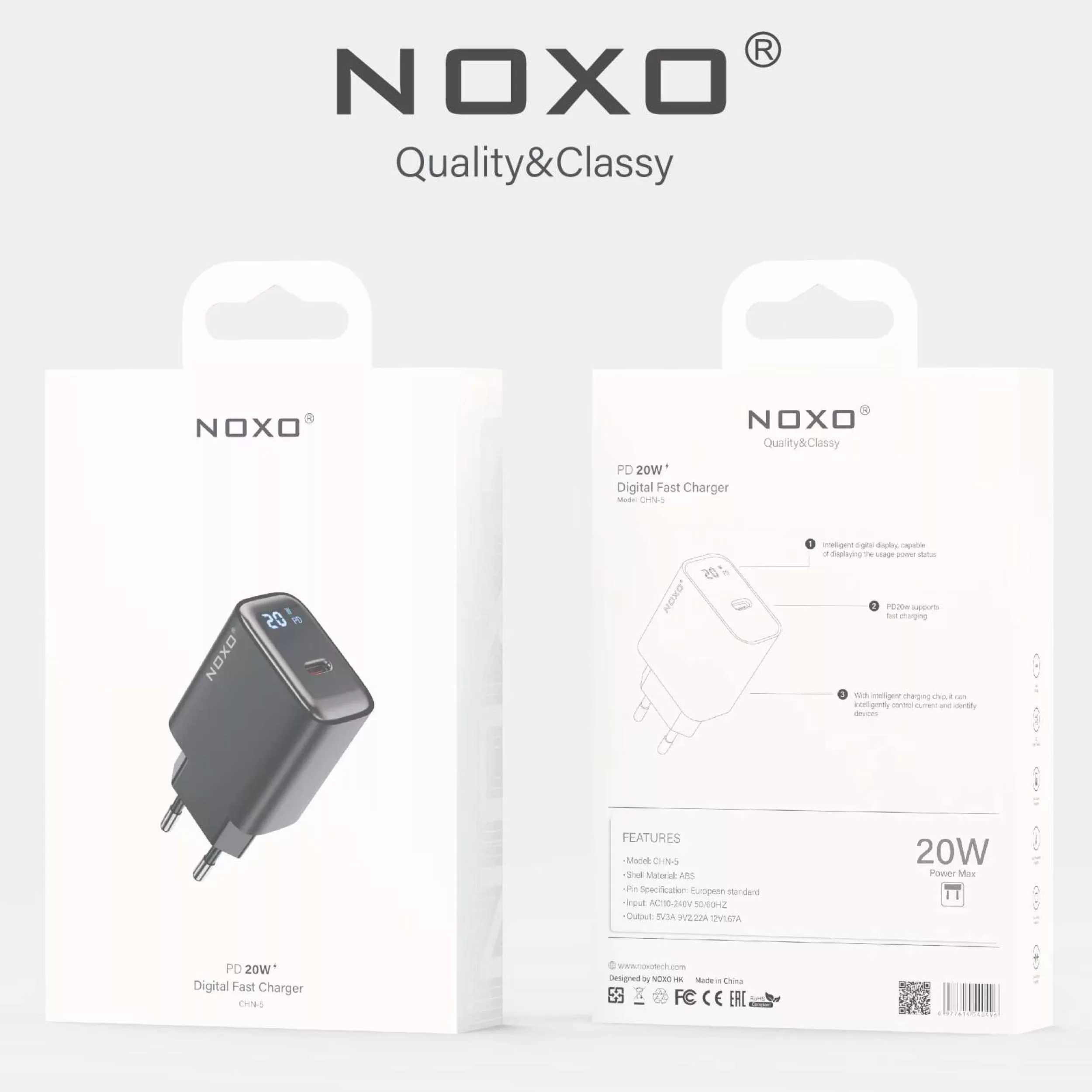 شارژر دیواری 20 وات نوکسو مدل CHN-5