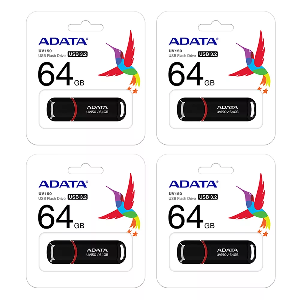 فلش مموری ای دیتا مدل UV150 ظرفیت 64 گیگابایت بسته 4 عددی