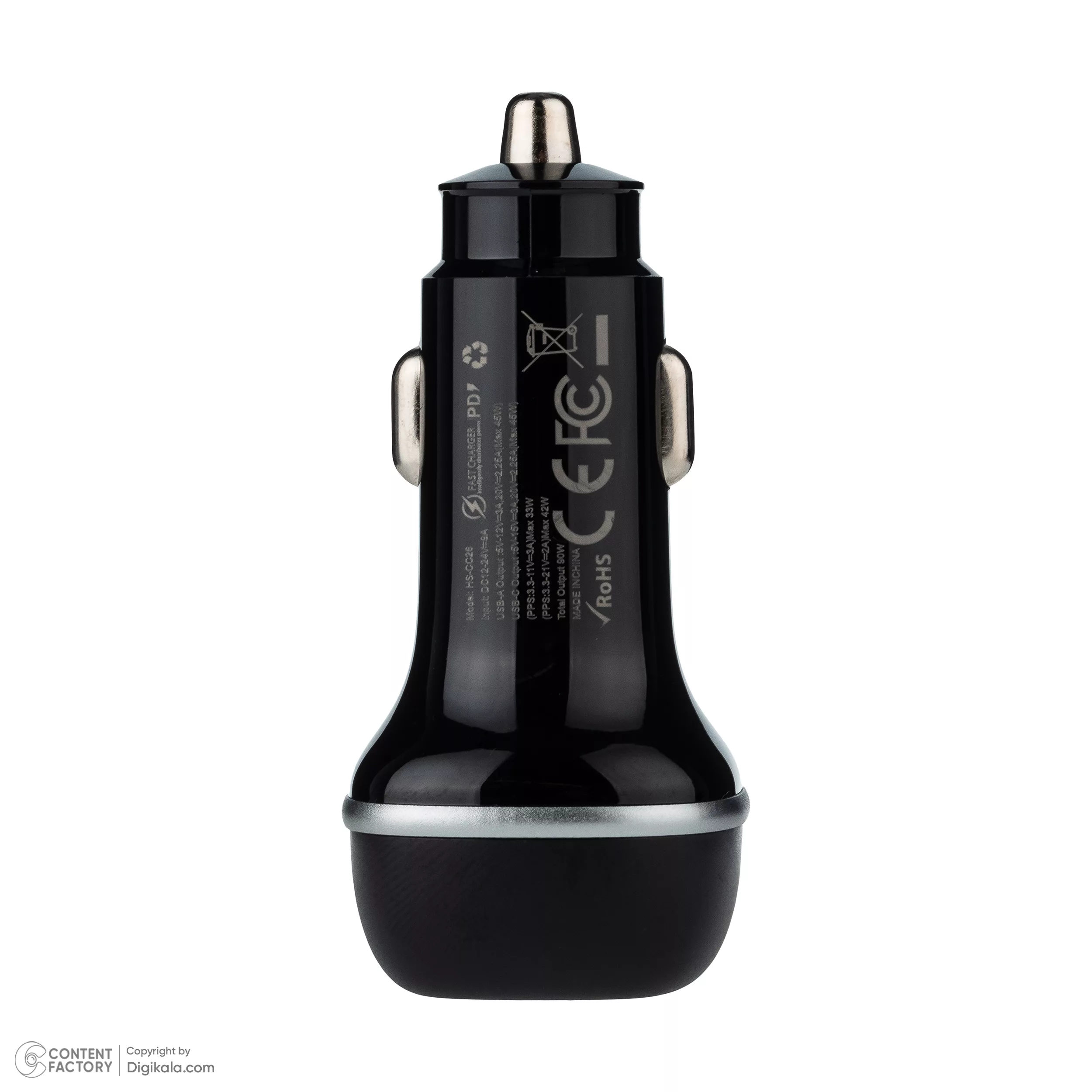 شارژر فندکی 90 وات دو پورت هایکواستار مدل HS-CC26