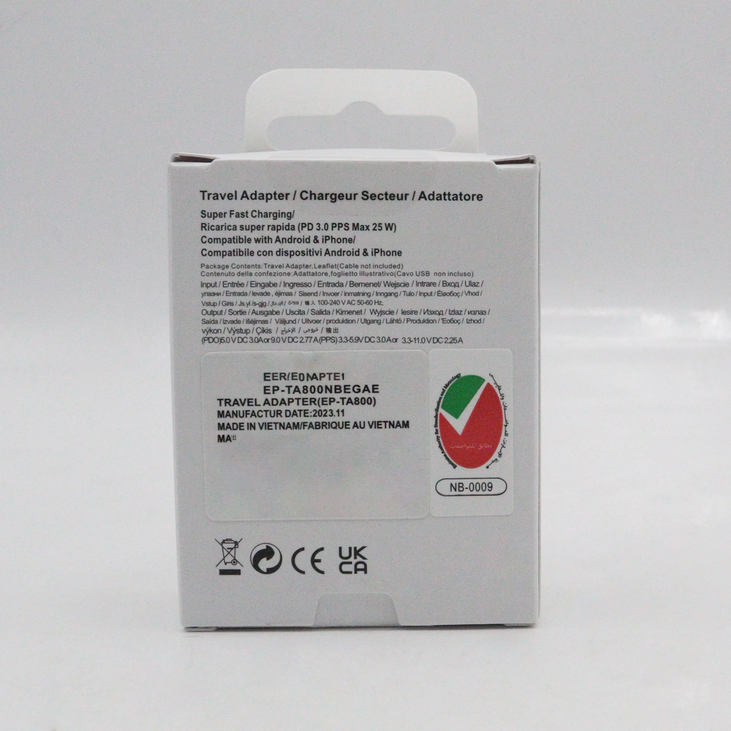 شارژر دیواری 25 وات مدل YP-USB-C