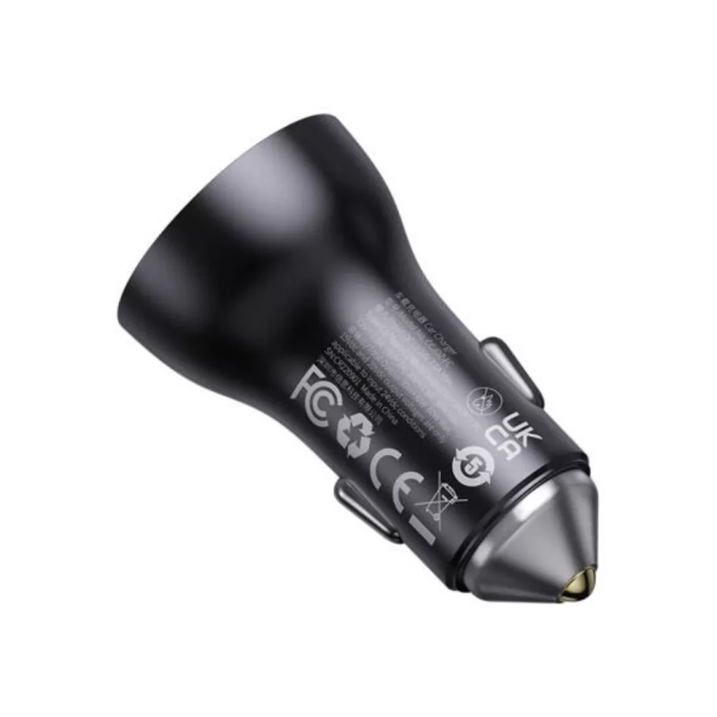 شارژر فندکی 60 وات بیسوس مدل Dual USB-C CGJM000213