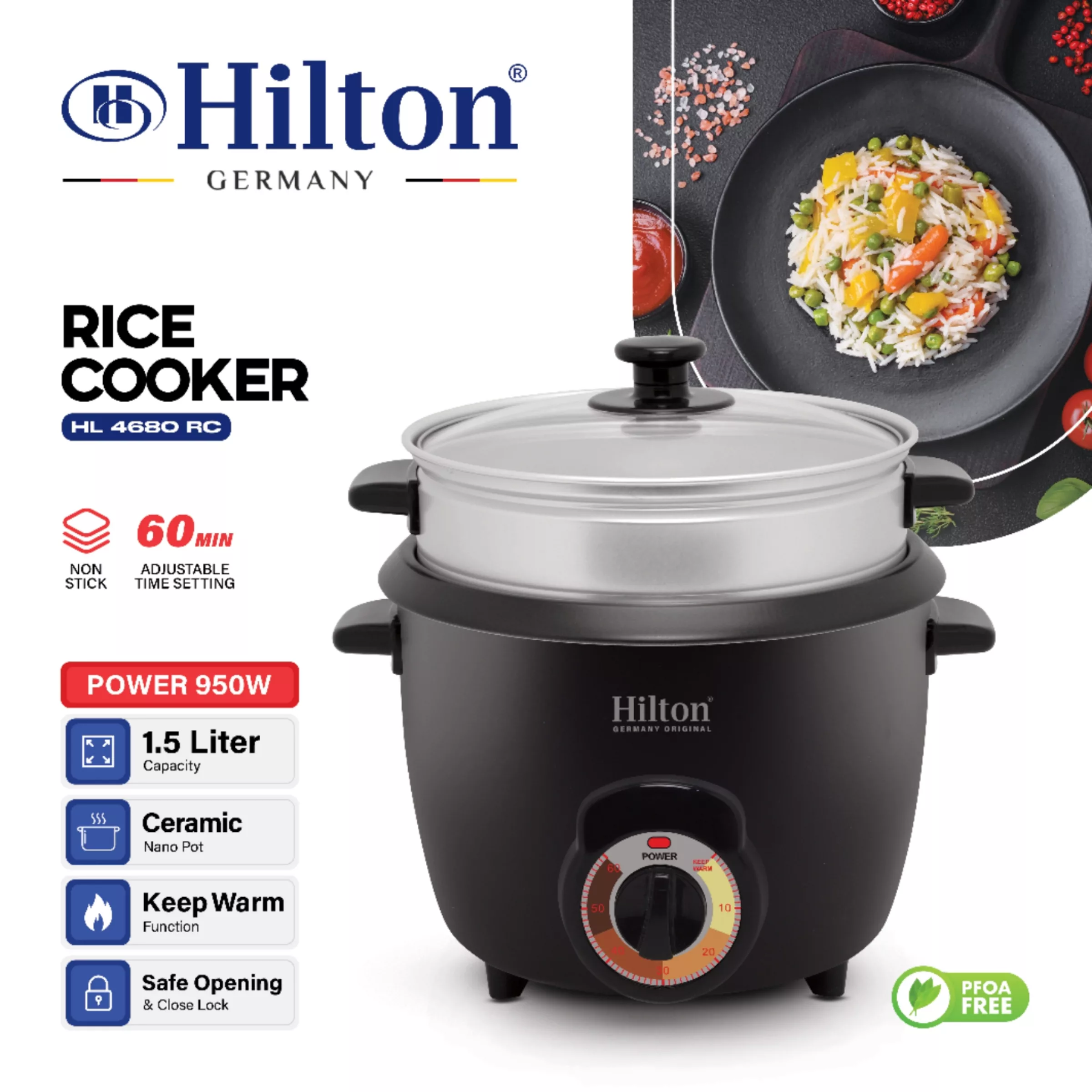 پلوپز 7 نفره هیلتون مدل HL4680RC