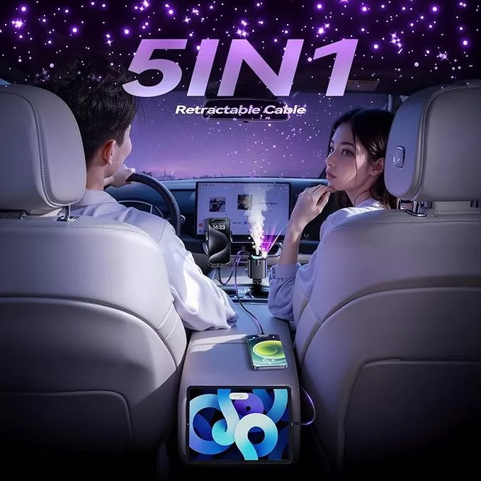 شارژر فندکی 45 وات مدل 5 کاره طرح Starlight