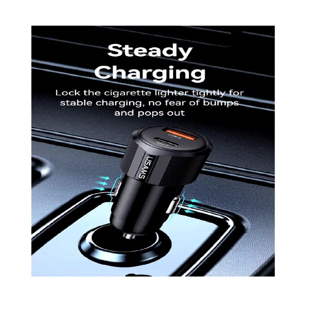 شارژر فندکی 60 وات دو پورت یوسمز مدل CC283