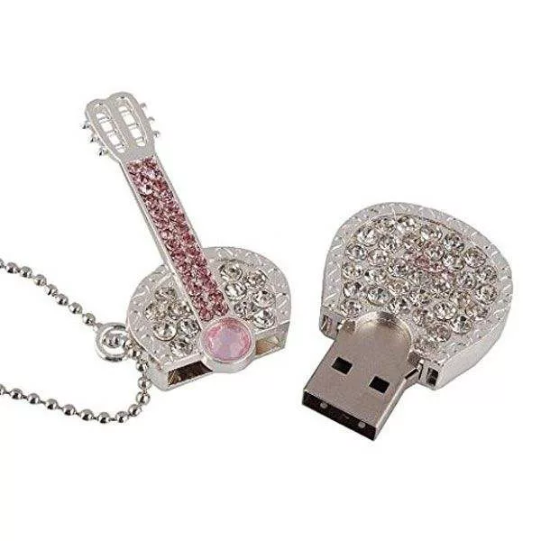 فلش مموری مدل Ul-Gr01 طرح گیتار نقره ای ظرفیت 8 گیگابایت