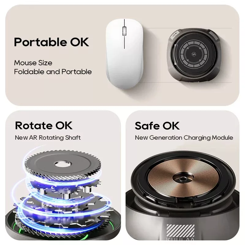 داک شارژ بی سیم مدل CD72 قابل چرخش 3 در 1