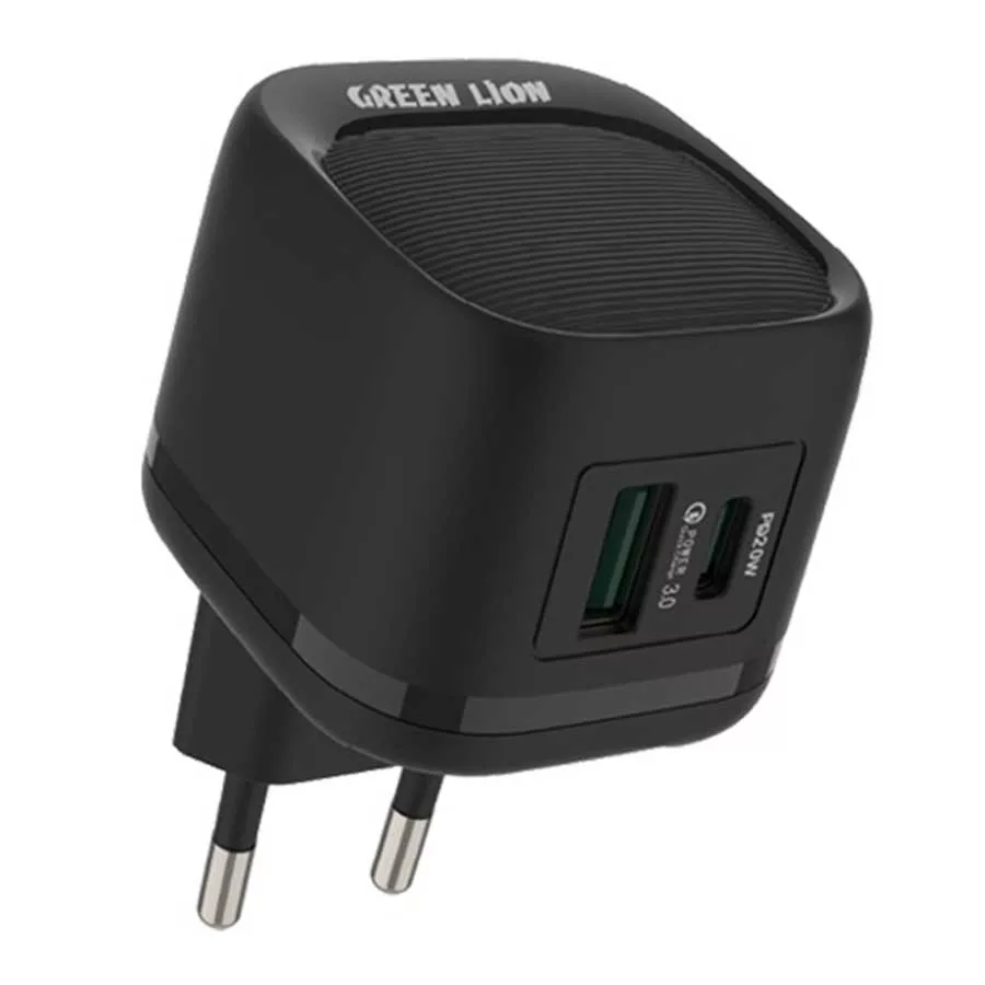 شارژر دیواری 20 وات گرین لاین مدل PD20W+QC  Gl-W21B