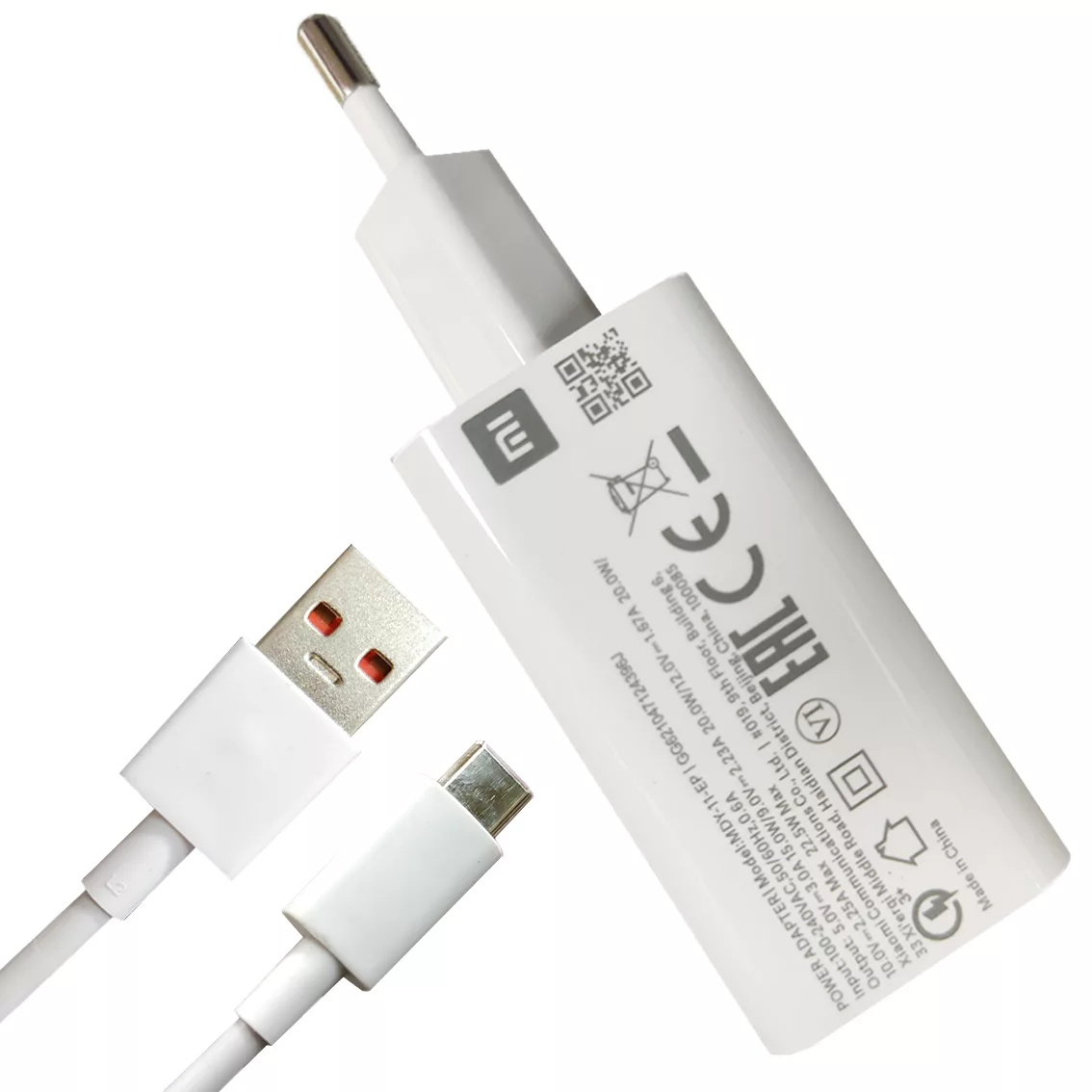 شارژر دیواری شیائومی مدل 22.5 واتی به همراه کابل usb-c