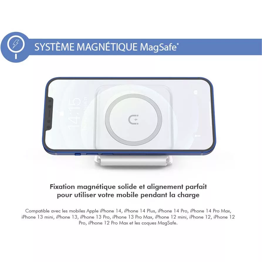 شارژر بی سیم فورس مدل FPMSINDUC3EN1W MagSafe