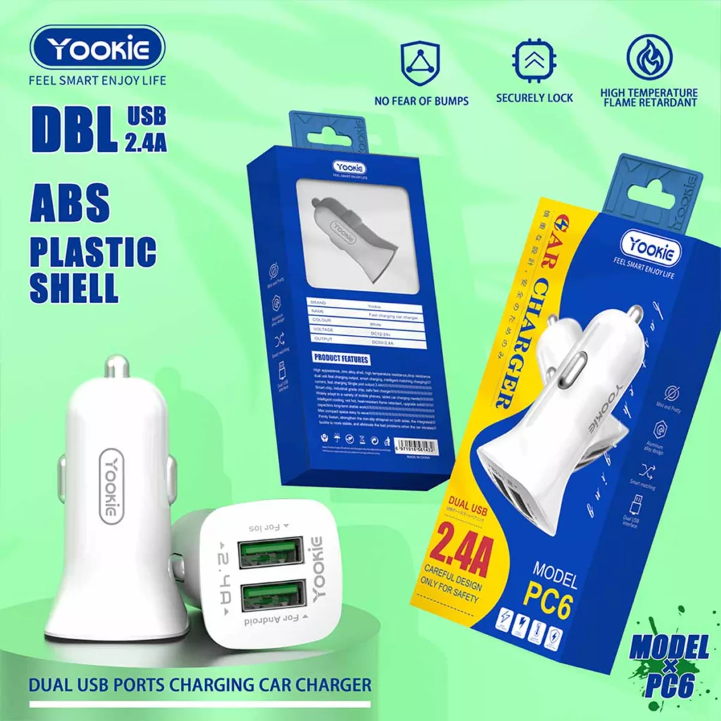 شارژر فندکی یوکی مدل PC6