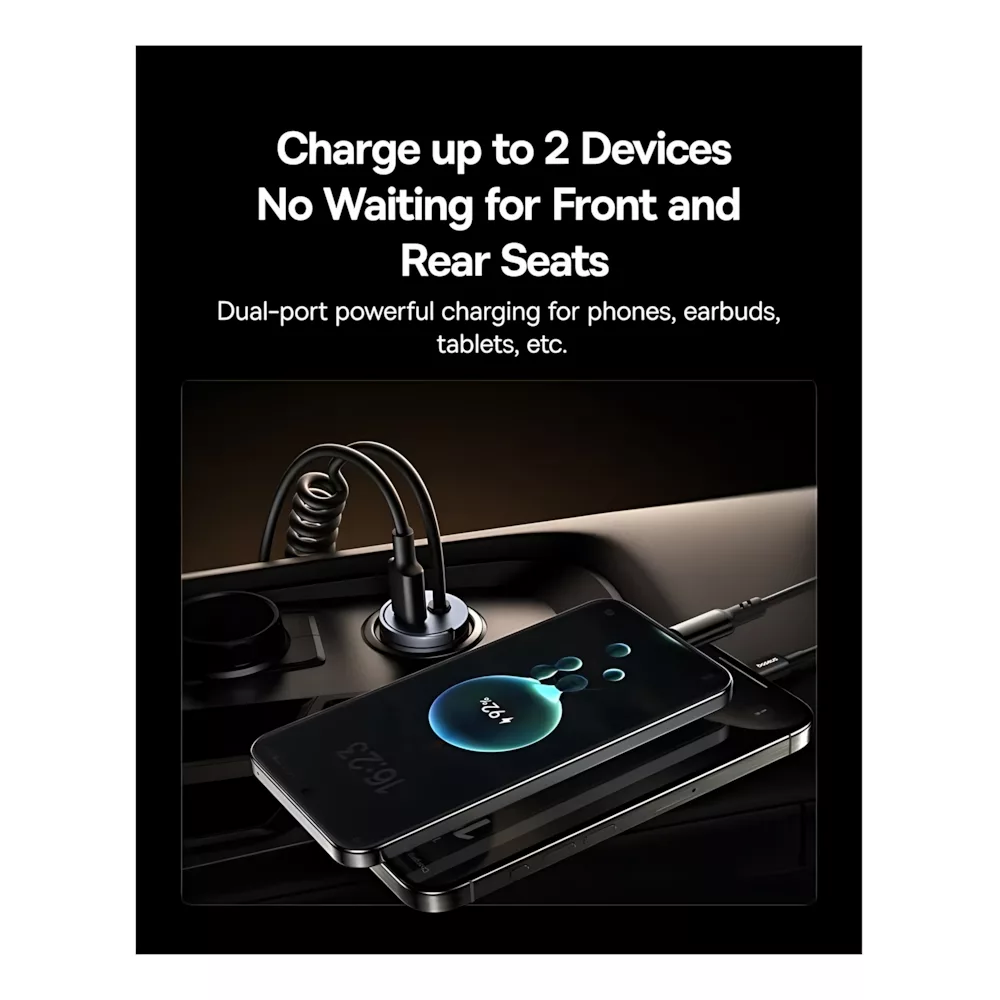 شارژر فندکی 30 وات بیسوس مدل B-TinSTC به همراه کابل USB-C