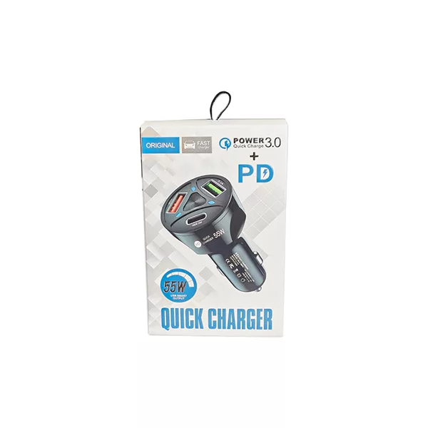 شارژر فندکی 55 وات مدل QUICK CHARGE 55W