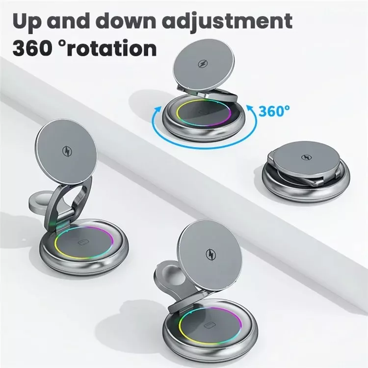 شارژر رومیزی 15وات مدل   LFX-208 3in1 Wireless charger