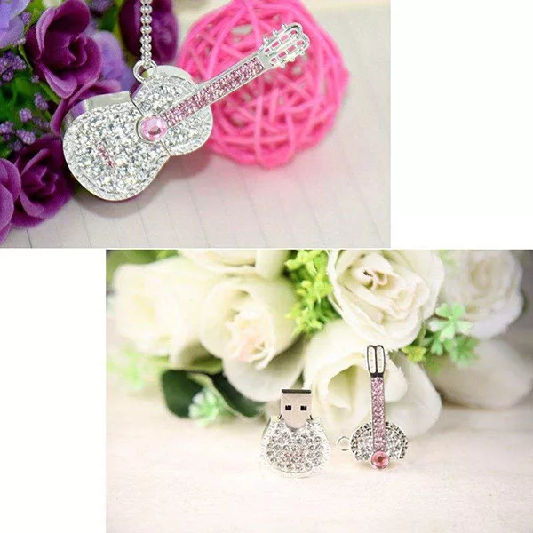 فلش مموری مدل Ul-Gr01 طرح گیتار نقره ای ظرفیت 8 گیگابایت