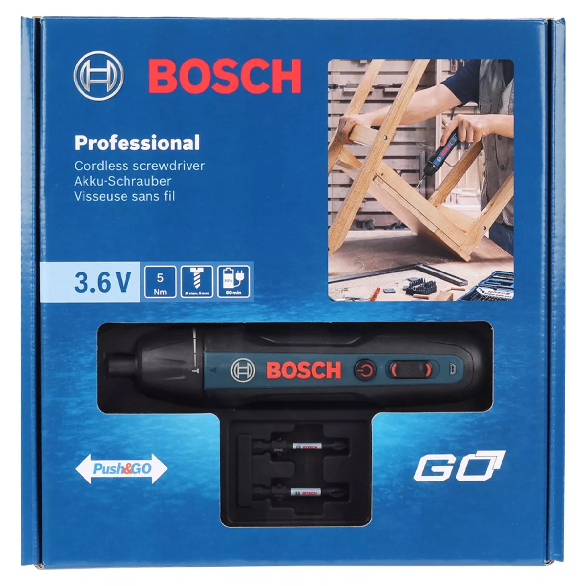 پیچ گوشتی شارژی بوش مدل GO 3.6 V