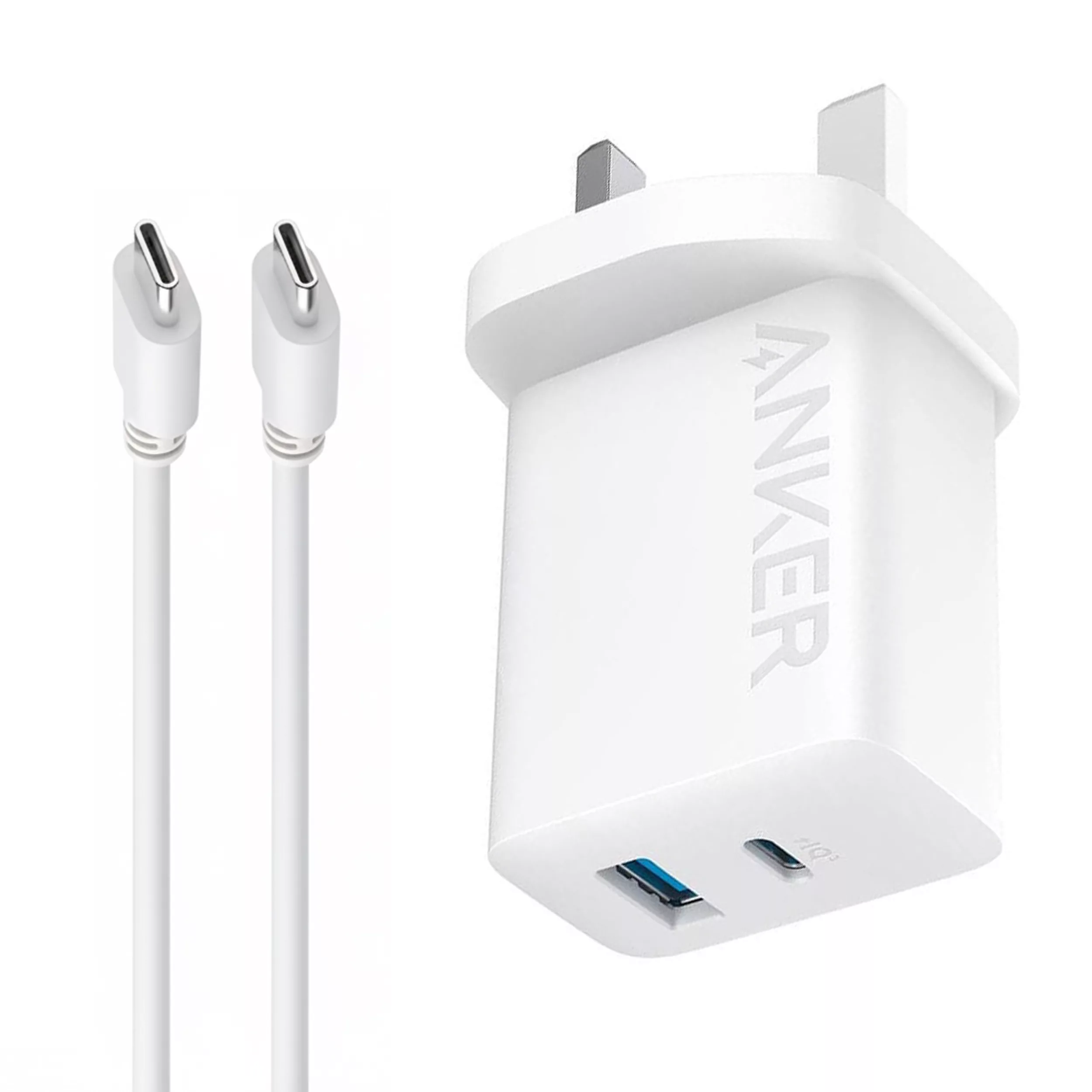 شارژر دیواری 20 وات انکر مدل B2348 به همراه کابل USB-C به طول 1.5 متر شارژر دیواری 20 وات انکر مدل B2348 به همراه کابل USB-C به طول 1.5 متر