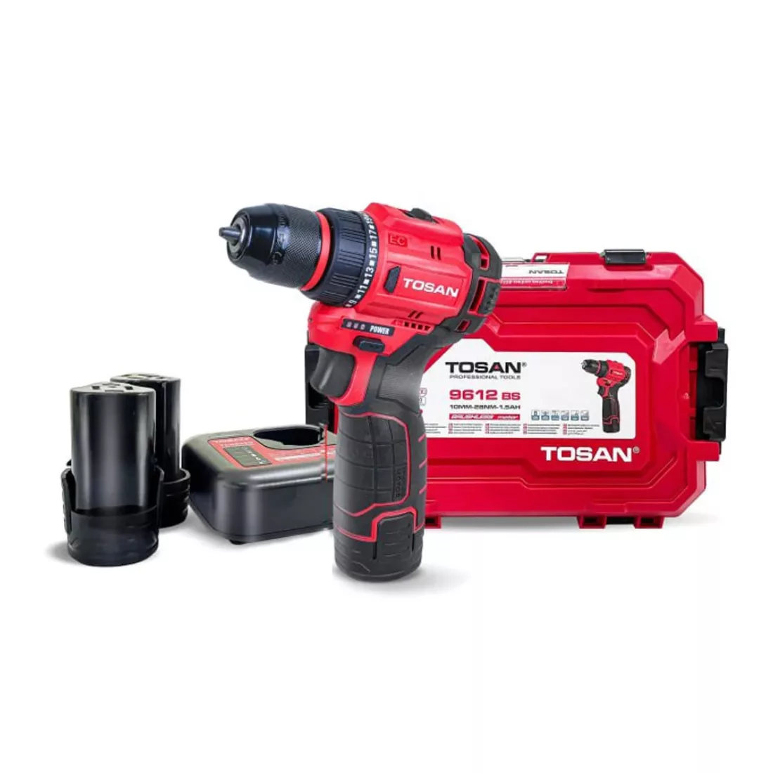 پیچ گوشتی شارژی براشلس 12 ولت توسن مدل 9612BS