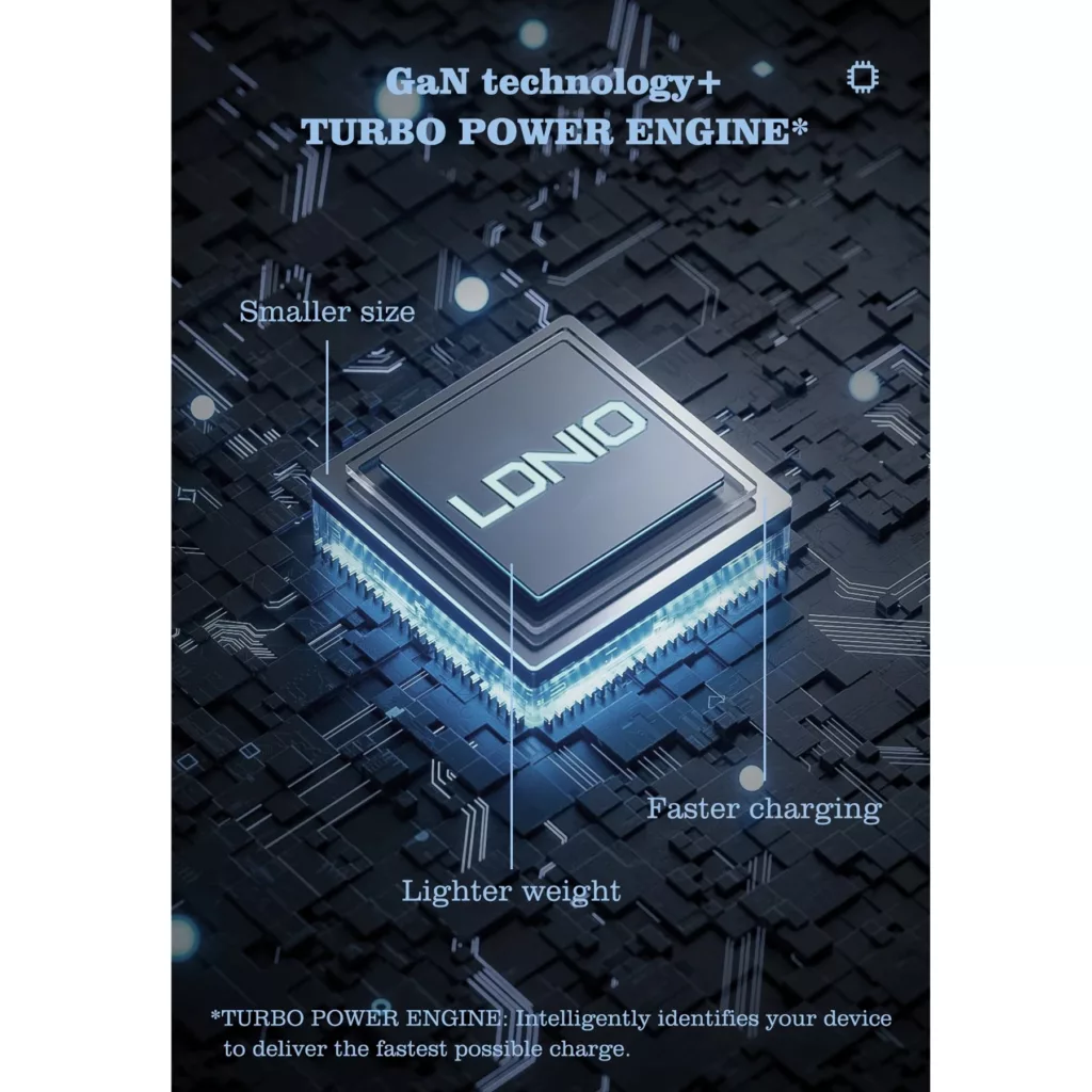 شارژر رومیزی الدینیو مدل GAN-6IN1-Q4010-140W