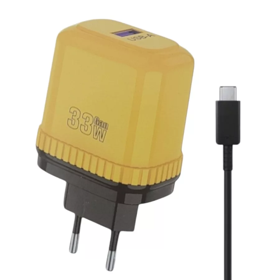 شارژر دیواری 33 وات مدل 33W به همراه کابل تبدیل usb-C