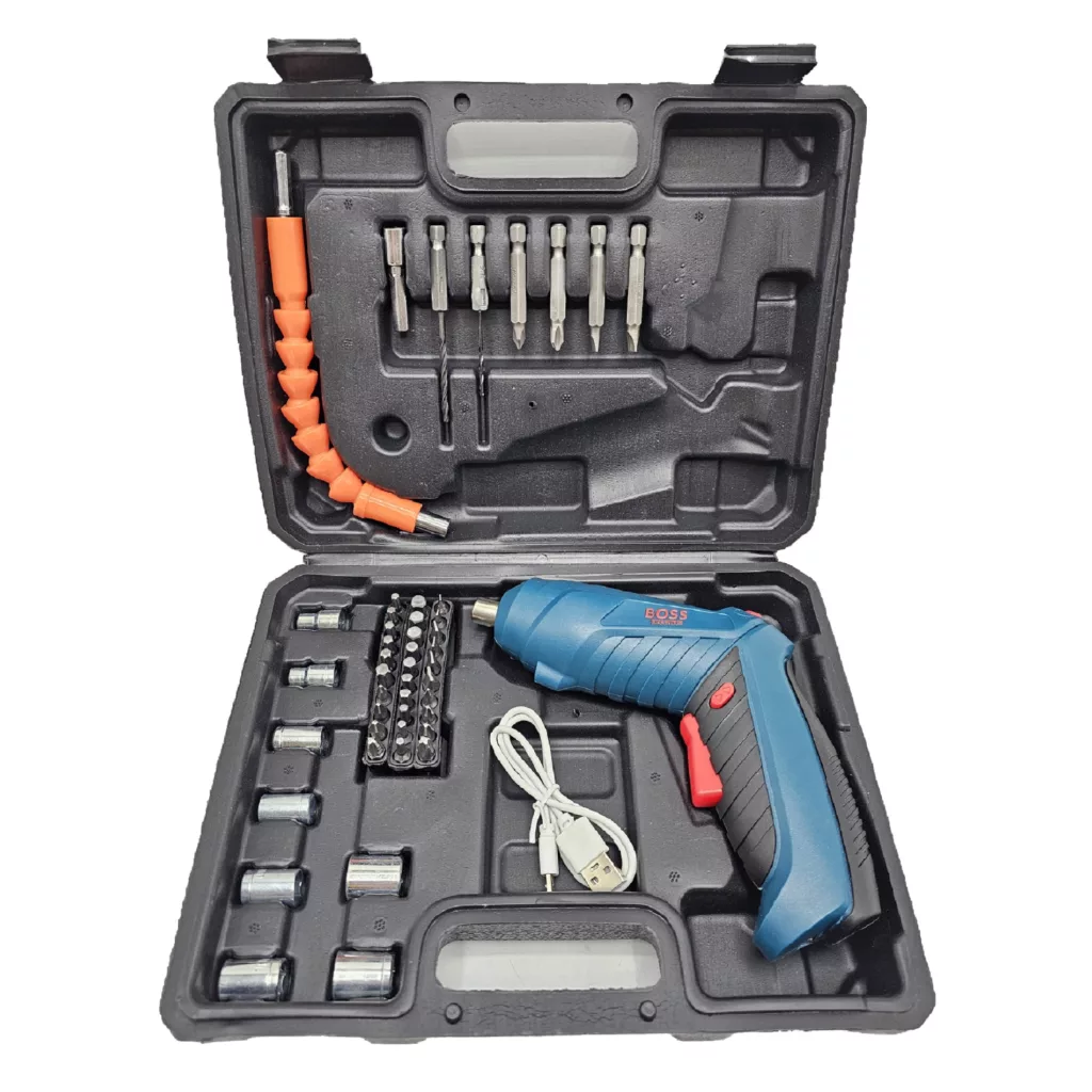 دریل پیچ گوشتی شارژی باس مدل LIFE_STYLE مجموعه 47 عددی