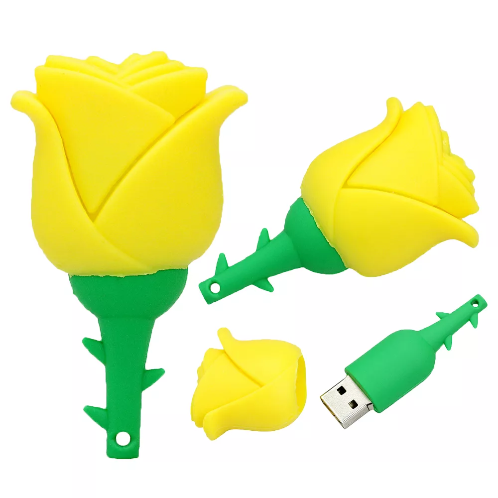 فلش مموری پرلیت یو اس بی طرح گل رز مدل UP-17 ظرفیت 128گیگابایت