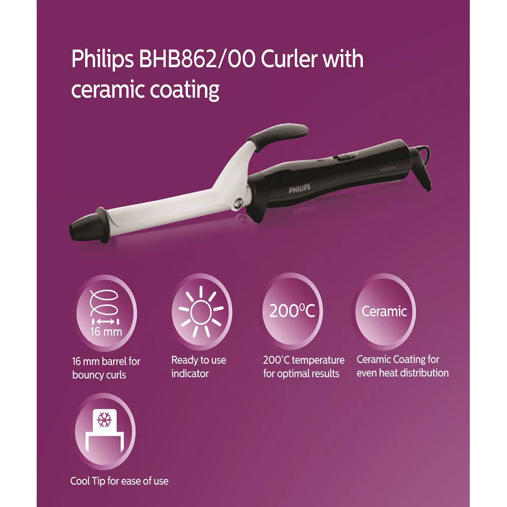 فر کننده مو فیلیپس مدل BHB862/00