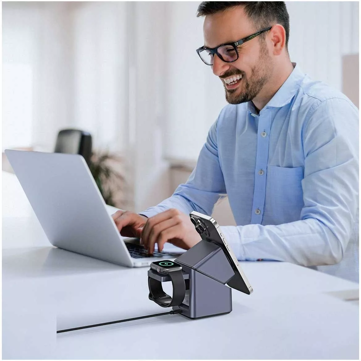 داک رومیزی شارژر بی سیم گرین لاین مدل GWC-6