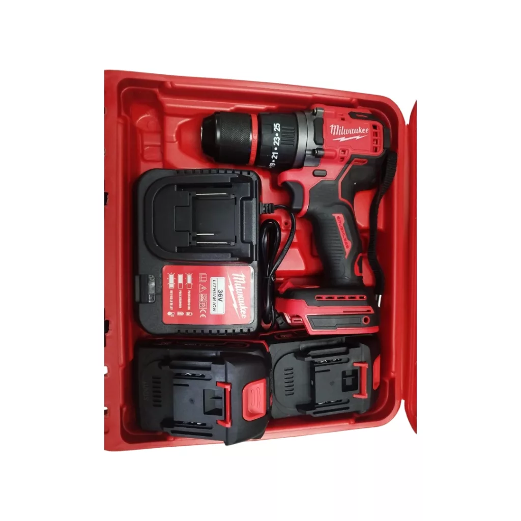 دریل پیچ گوشتی شارژی  600وات میلواکی مدل M36FUEL -PSHمجموعه 24 عددی