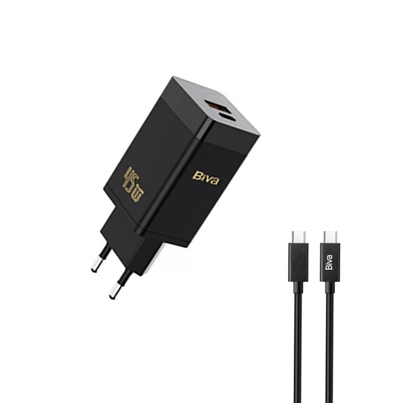 شارژر دیواری 45 وات بیوا مدل HC-15 به همراه کابل USB-C