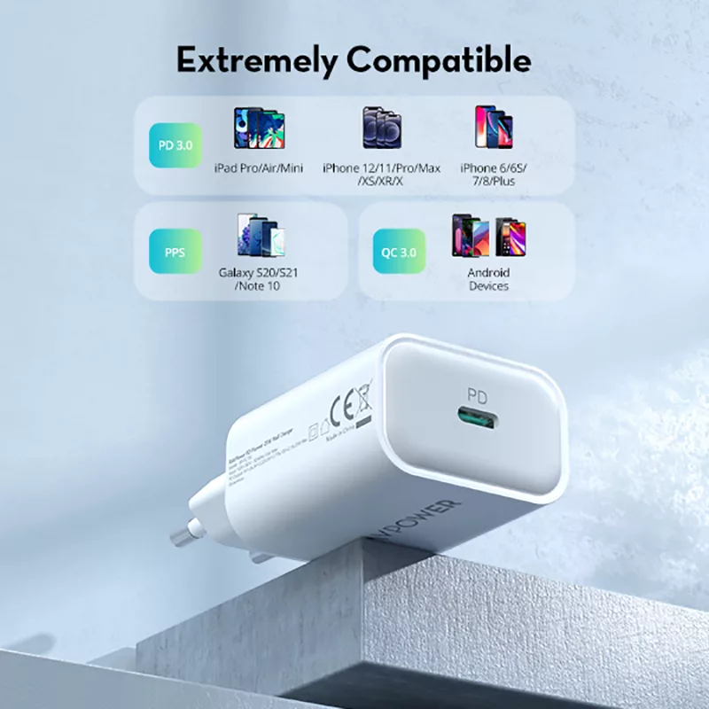 شارژر دیواری 25 وات راو پاور مدل RP-PC156