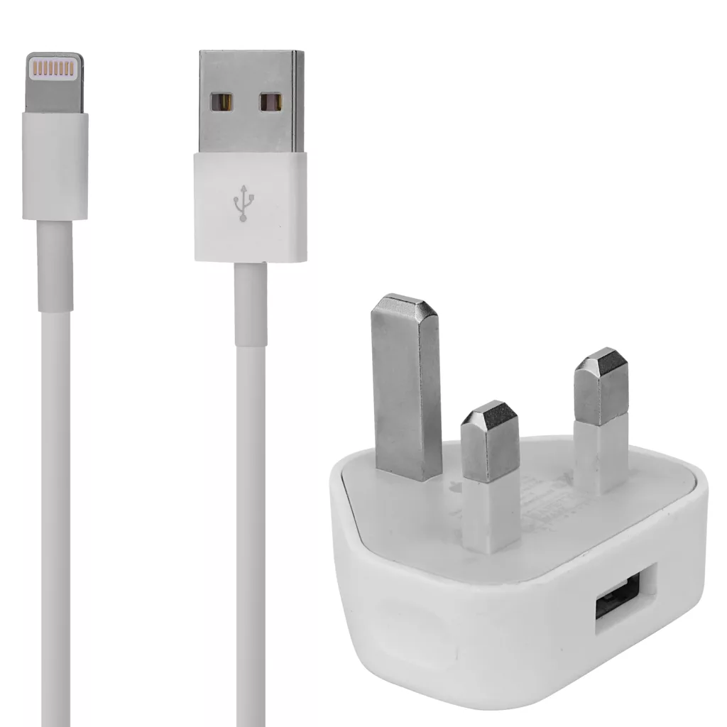 شارژر دیواری مدل T . R به همراه کابل تبدیل لایتنینگ