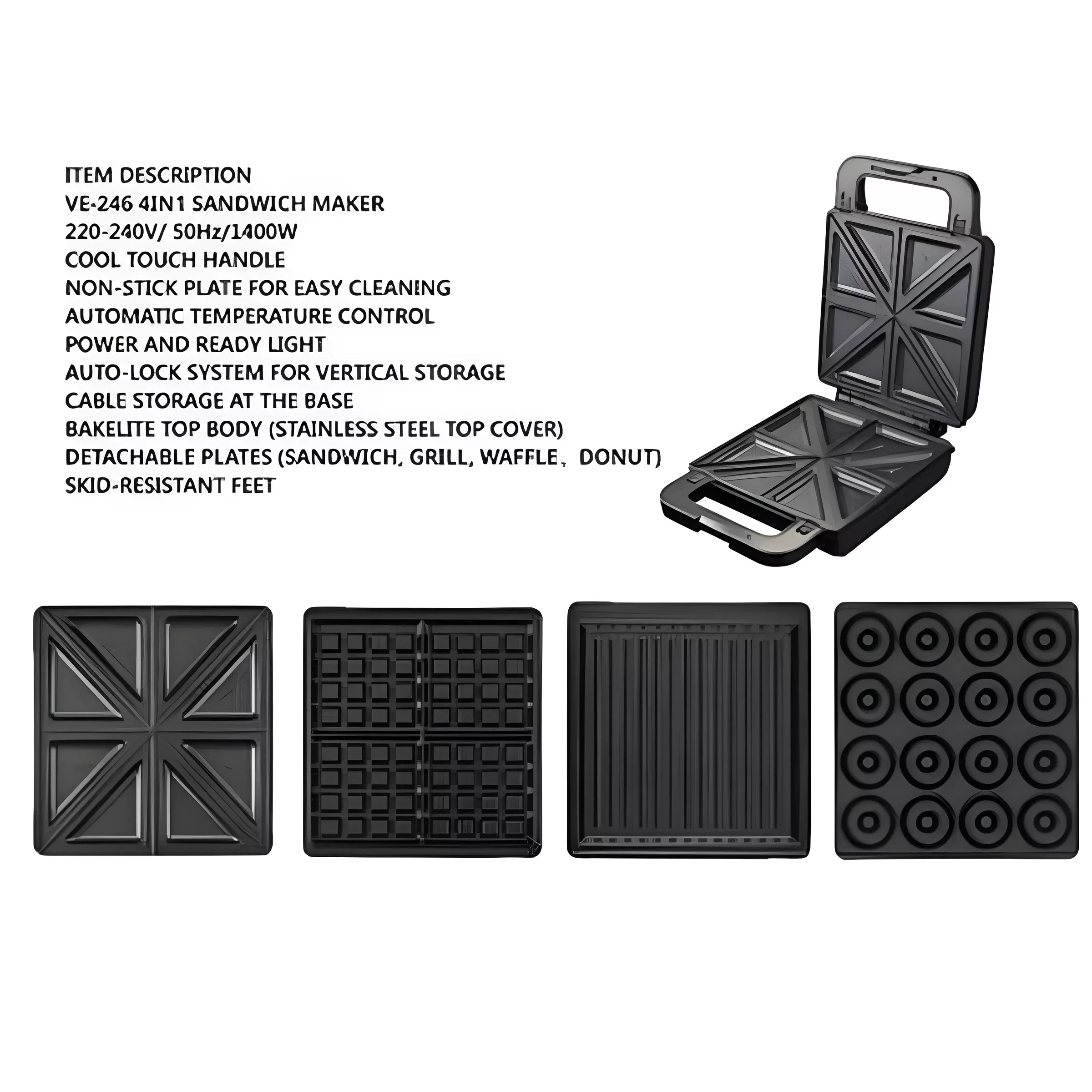 ساندویچ ساز وگاترونیکس مدل VE-246