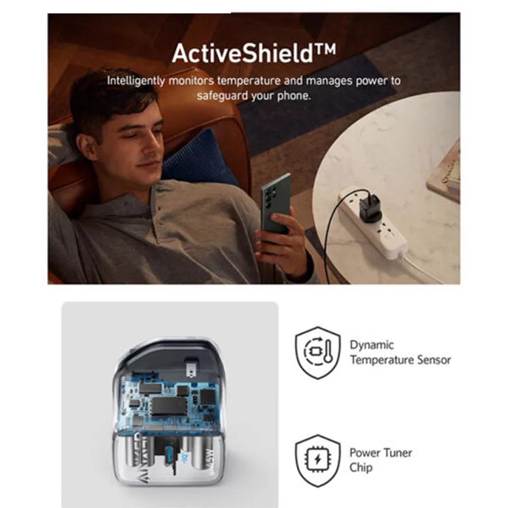 شارژر دیواری 45 وات انکر مدل A2643