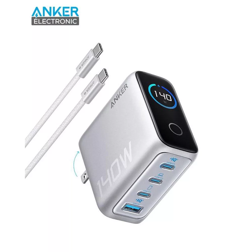 شارژر دیواری 140 وات انکر مدل A2697 به همراه کابل USB-C به طول 1.5 متر