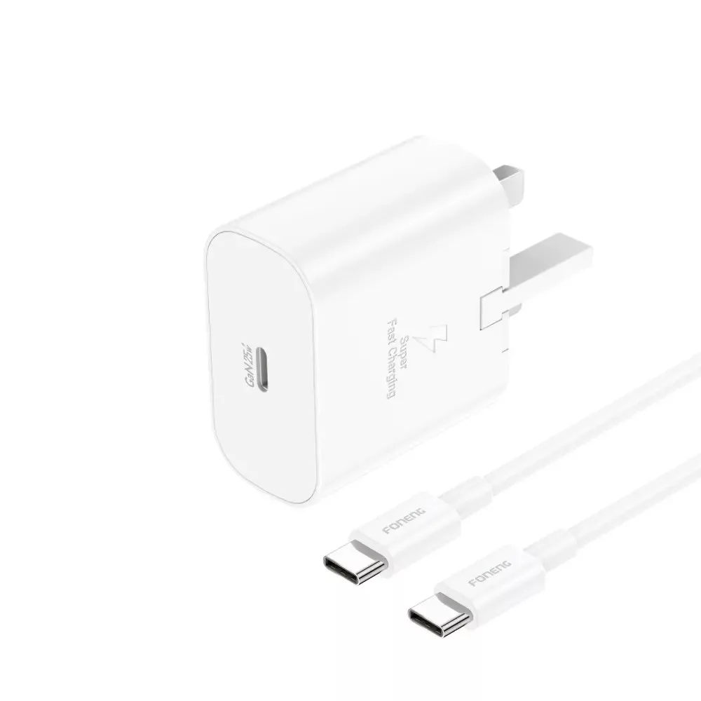 شارژر دیواری 25 وات فوننگ مدل UK32 به همراه کابل تبدیل USB-C