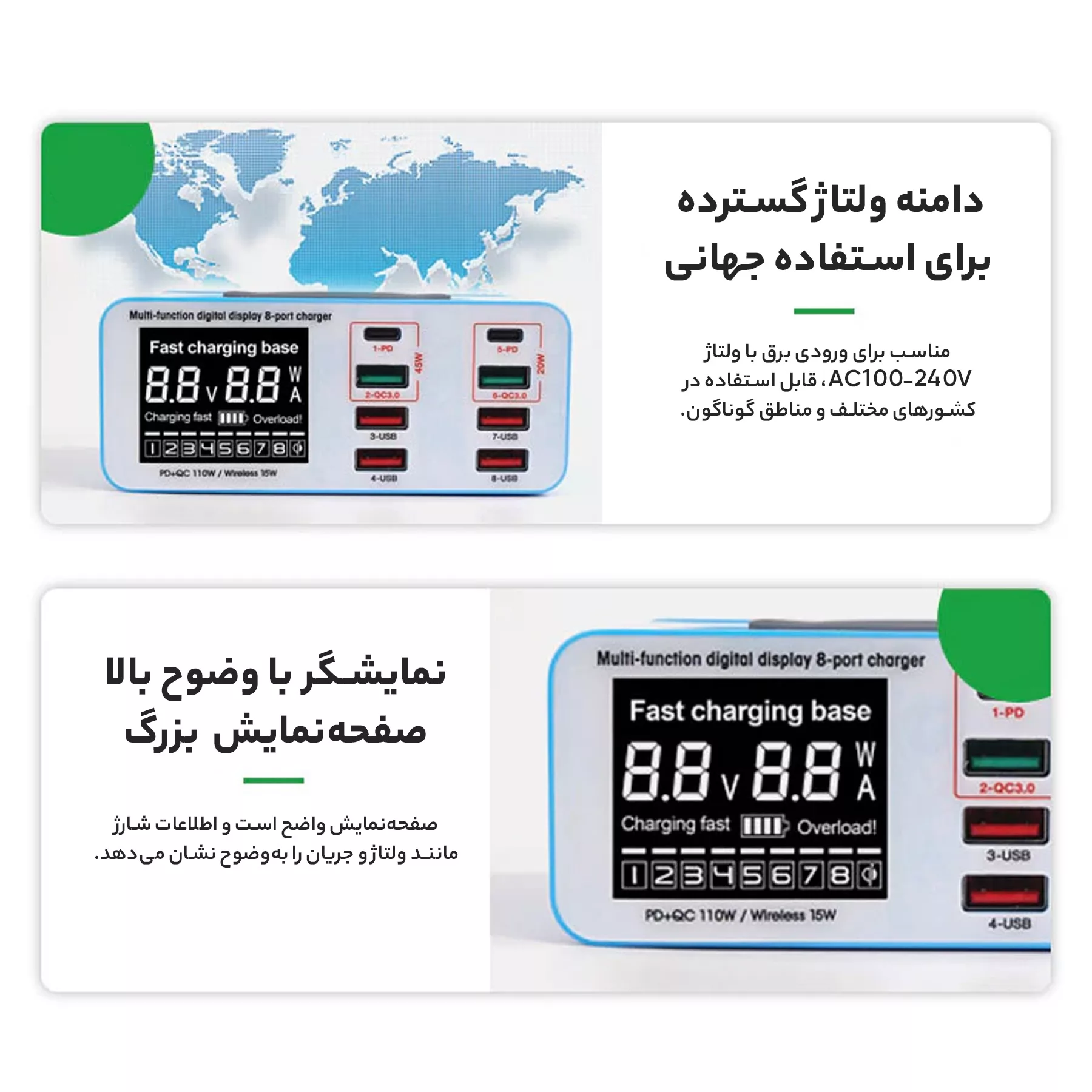 شارژر رومیزی ریلایف مدل RL_304S