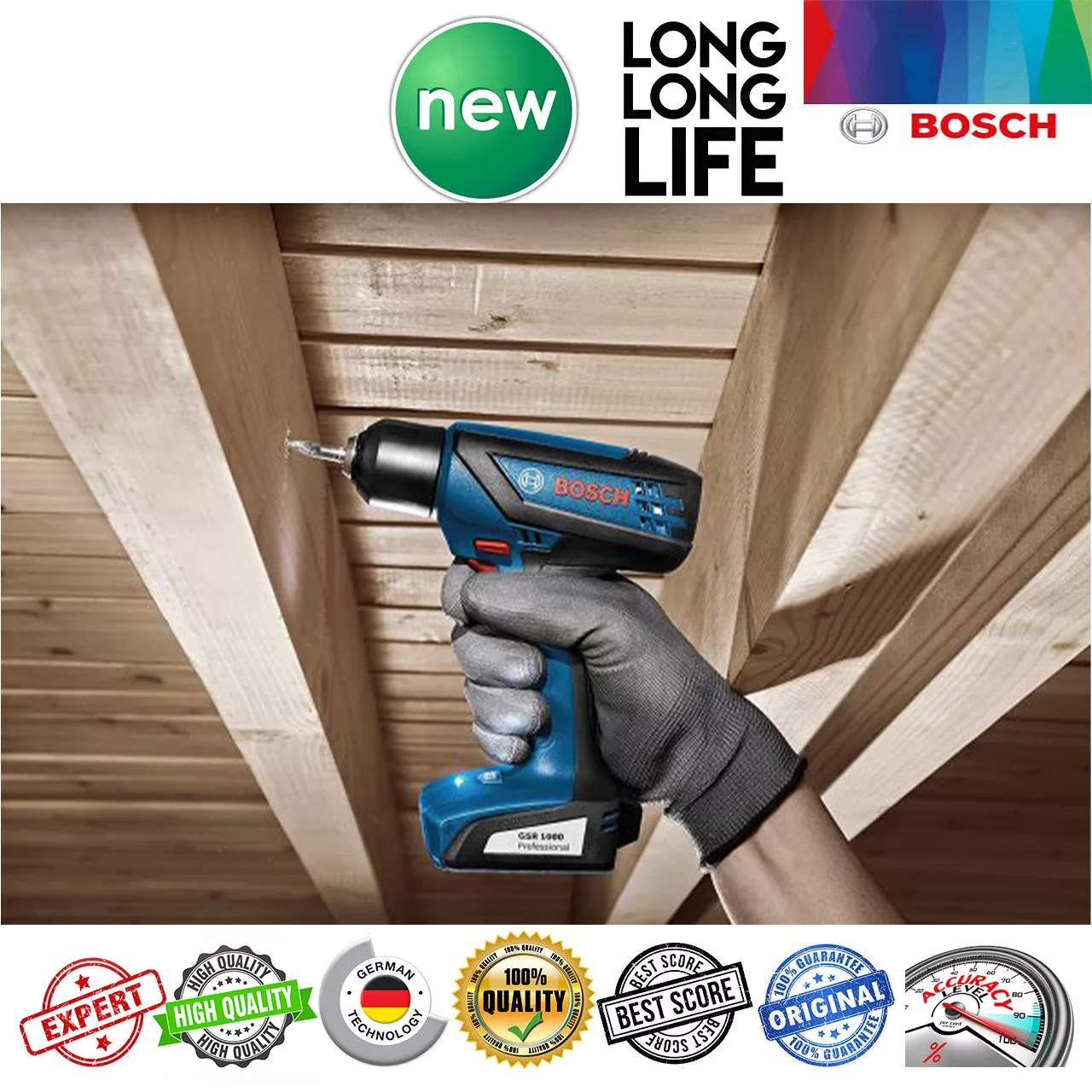 مجموعه 31 عددی پیچ گوشتی شارژی بوش مدل GSR 1000 Professional