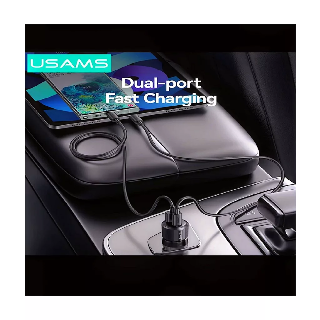 شارژر فندکی 60 وات دو پورت یوسمز مدل CC283