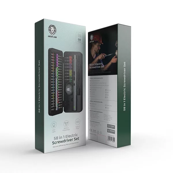 پیچ گوشتی شارژی گرین لاین مدل GN58IN1ELSD مجموعه 58 عددی