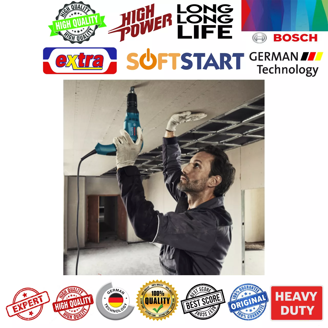 پیچ گوشتی برقی بوش مدل GTB 650 + Extra