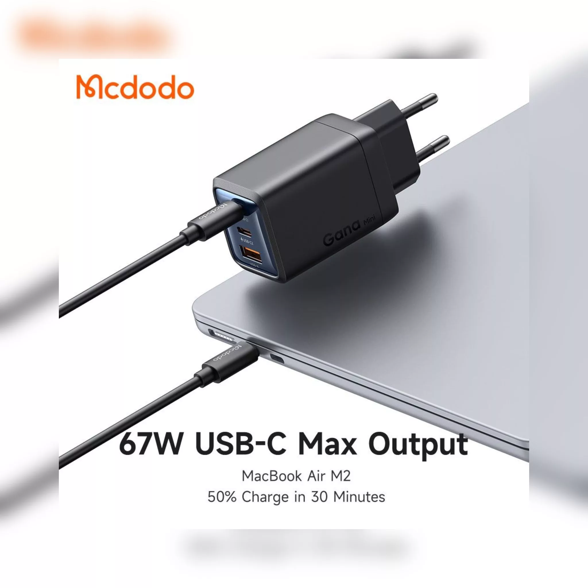 شارژر دیواری توان 67 وات 3 پورت مک دودو مدل CH-097