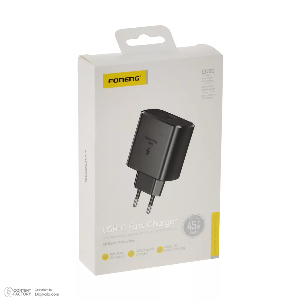 شارژر دیواری 45 وات فوننگ مدل EU62